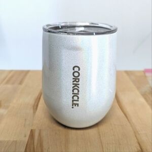 Free People x Corkcicle Opal White Insulated Wine Travel Tumbler Cup Prismatic